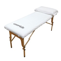 CARONLAB Washable fitted bed cover - white